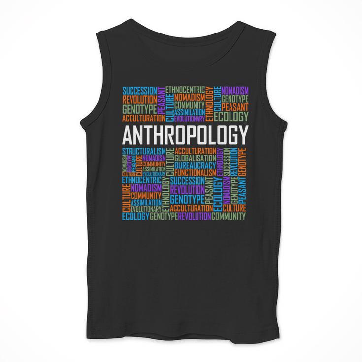 Anthropology Words Anthropologist Teacher Men Tank Top, funny design Anthropology Words Anthropologist Teacher Men Tank Top, funny design