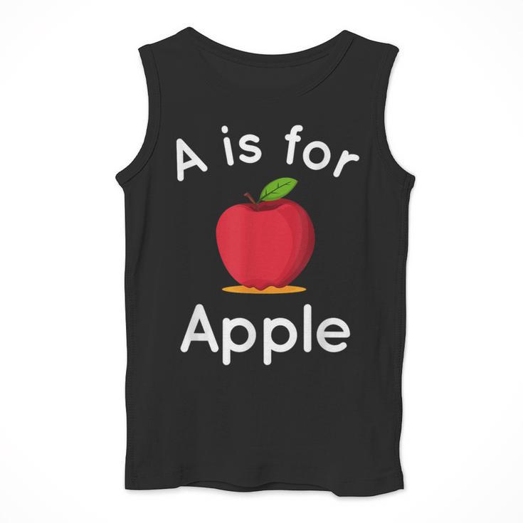 A Is For Apple Toddler Kindergarten Preschool Teacher Men Tank Top, funny design A Is For Apple Toddler Kindergarten Preschool Teacher Men Tank Top, funny design