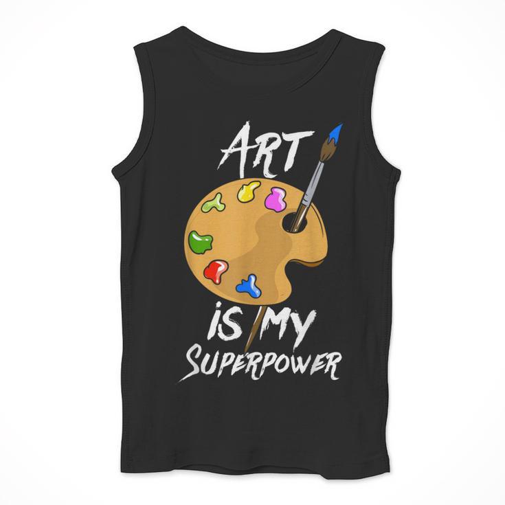Art Is My Superpower Drawing Art Teacher Artists Men Tank Top, funny design Art Is My Superpower Drawing Art Teacher Artists Men Tank Top, funny design