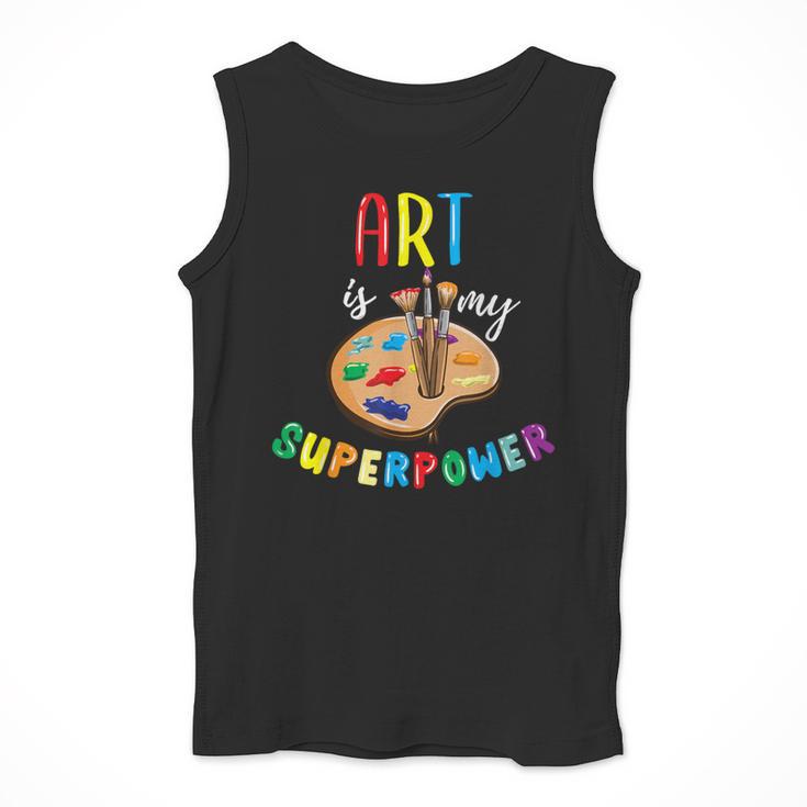 Art Is My Superpower Art Teacher Men Tank Top, funny design