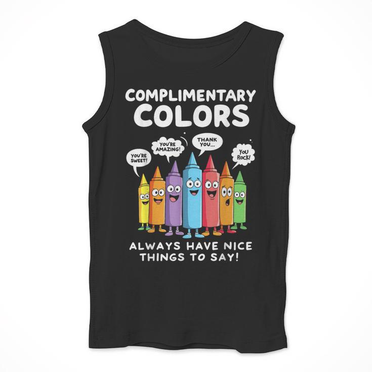 Art Teacher COMPLIMENTARY Colors Always Have Things To Say Men Tank Top, funny design Art Teacher COMPLIMENTARY Colors Always Have Things To Say Men Tank Top, funny design
