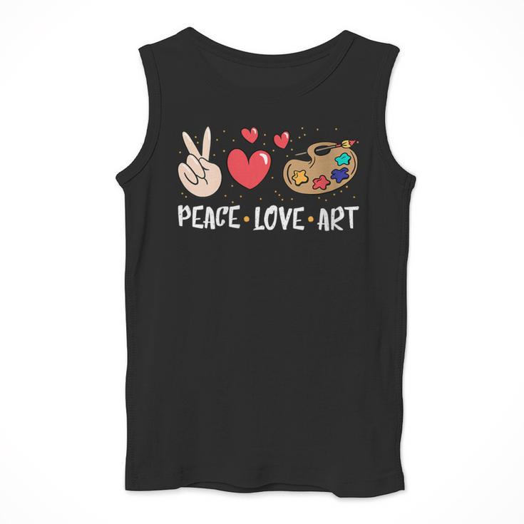 Art Teacher Peace Love Art For Artists And Painters Men Tank Top, funny design