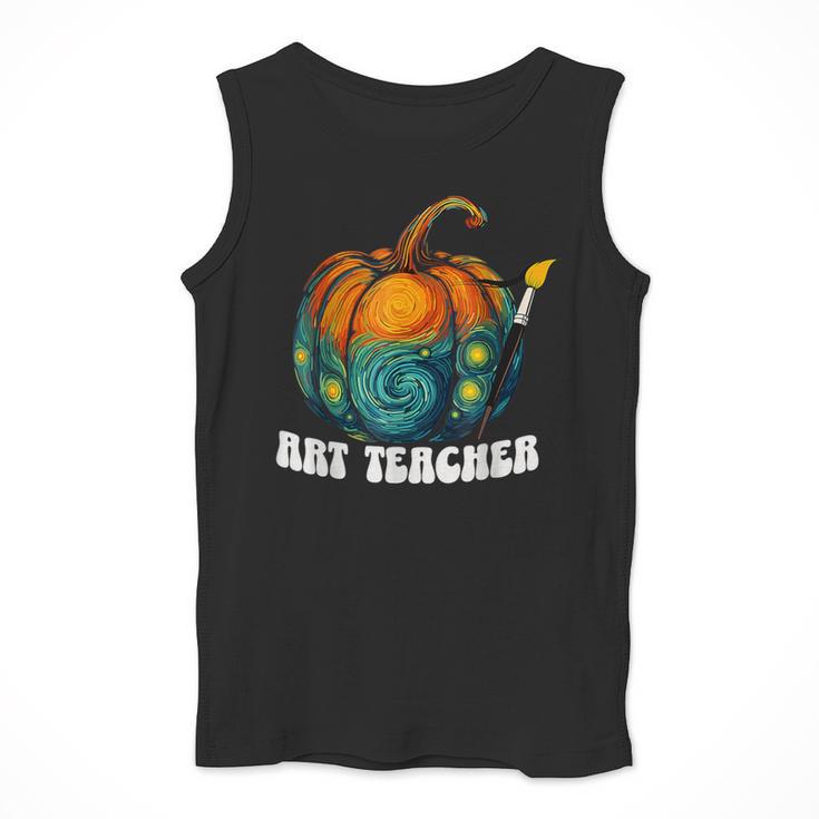 Art Teacher Pumpkin Halloween Night Men Women Men Tank Top, funny design