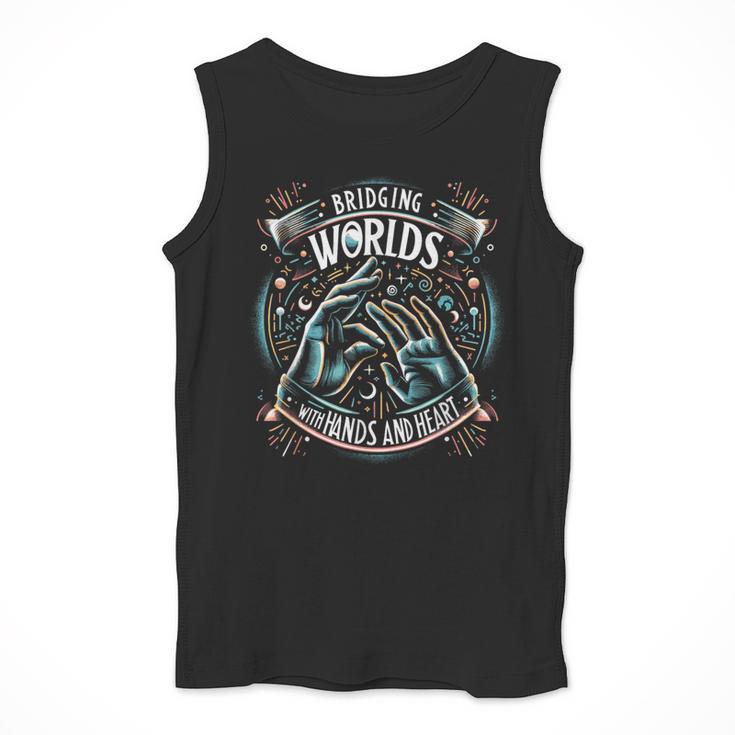 ASL Interpreter Deaf ASL Teacher American Sign Language Men Tank Top, funny design