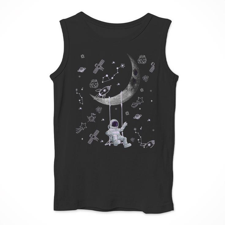 Astronaut Purple Moon Swing NASA Space Science Teacher Men Tank Top, Science Teacher Gifts, funny design