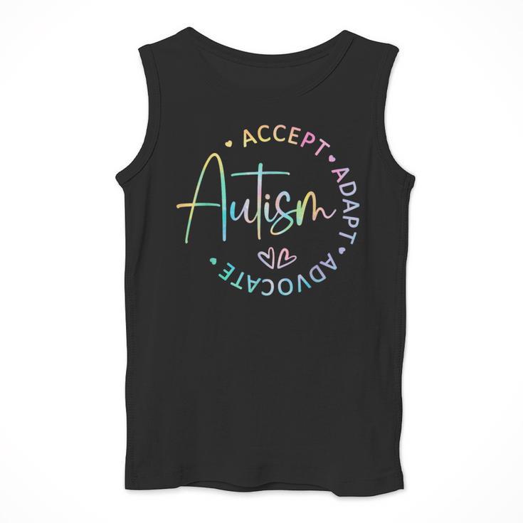 Autism Awareness Accept Adapt Advocate Autism Mom Teacher Men Tank Top, funny design Autism Awareness Accept Adapt Advocate Autism Mom Teacher Men Tank Top, funny design