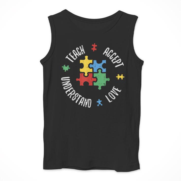 Autism Awareness Teacher Shirt Teach Accept Understand Love Men Tank Top, funny design Autism Awareness Teacher Shirt Teach Accept Understand Love Men Tank Top, funny design