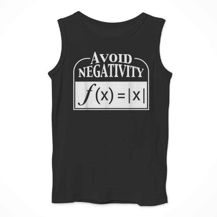 Avoid Negativity Math Teacher Men Tank Top, funny design