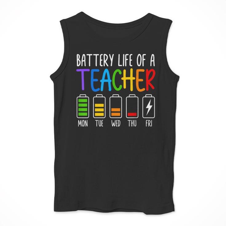 Battery Life Of A Teacher School Teacher Appreciation Men Tank Top, funny design