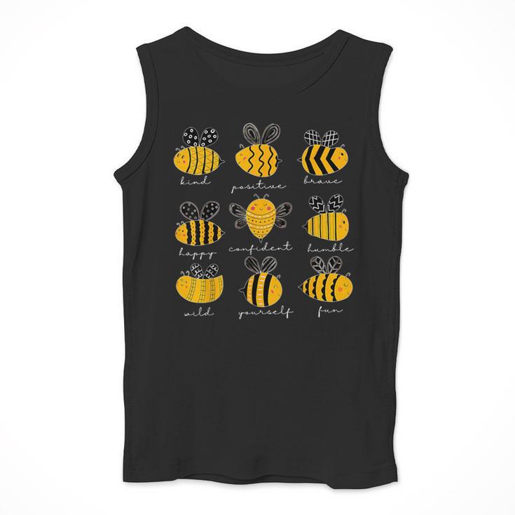 Bee Kind Positive Brave Happy Confident Humble Teacher Men Tank Top, funny design Bee Kind Positive Brave Happy Confident Humble Teacher Men Tank Top, funny design