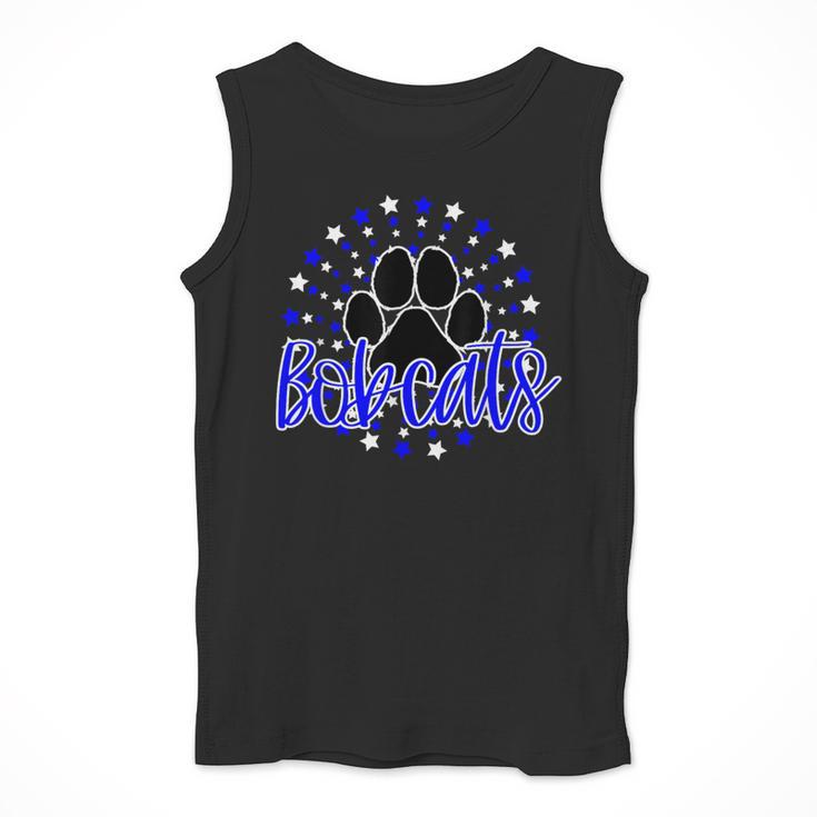 Blue Bobcats School Spirit Coquette Bow Mascot Teacher Men Tank Top, funny design Blue Bobcats School Spirit Coquette Bow Mascot Teacher Men Tank Top, funny design