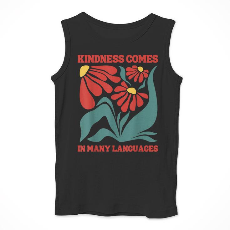 Boho Flower ESL Teacher Kindness Comes In Many Languages Men Tank Top, Esl Teacher Gifts, funny design Boho Flower ESL Teacher Kindness Comes In Many Languages Men Tank Top, Esl Teacher Gifts, funny design