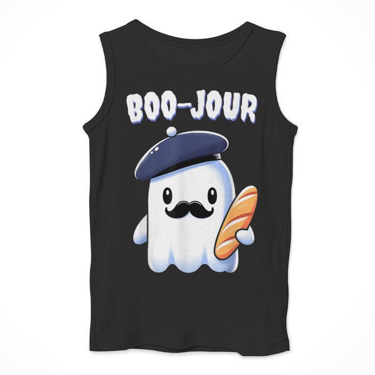 Boo Jour Ghost French Teacher Vintage Teacherlife Groovy Men Tank Top, Groovy Teacher Gifts, funny design
