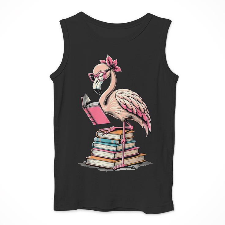Book Lover Cute Flamingo Reading Teacher Librarian Women Men Tank Top, funny design Book Lover Cute Flamingo Reading Teacher Librarian Women Men Tank Top, funny design