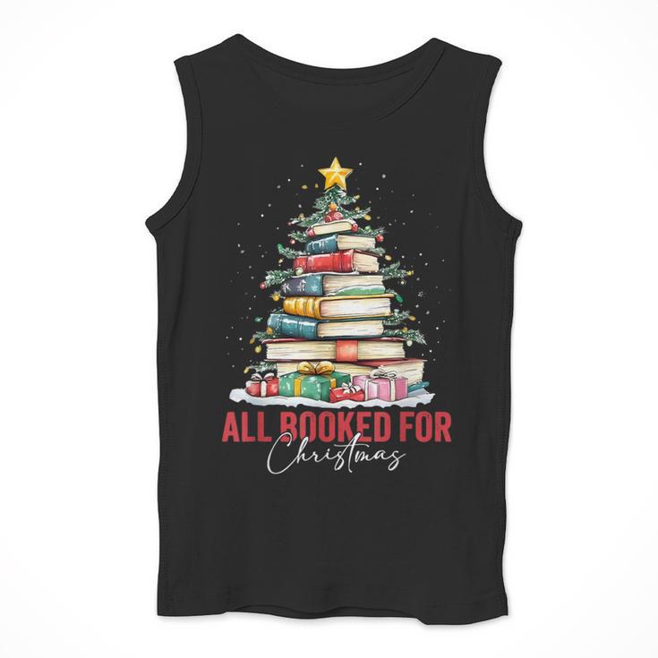 All Booked For Christmas Xmas Tree Teacher Holiday Pajamas Men Tank Top, funny design All Booked For Christmas Xmas Tree Teacher Holiday Pajamas Men Tank Top, funny design
