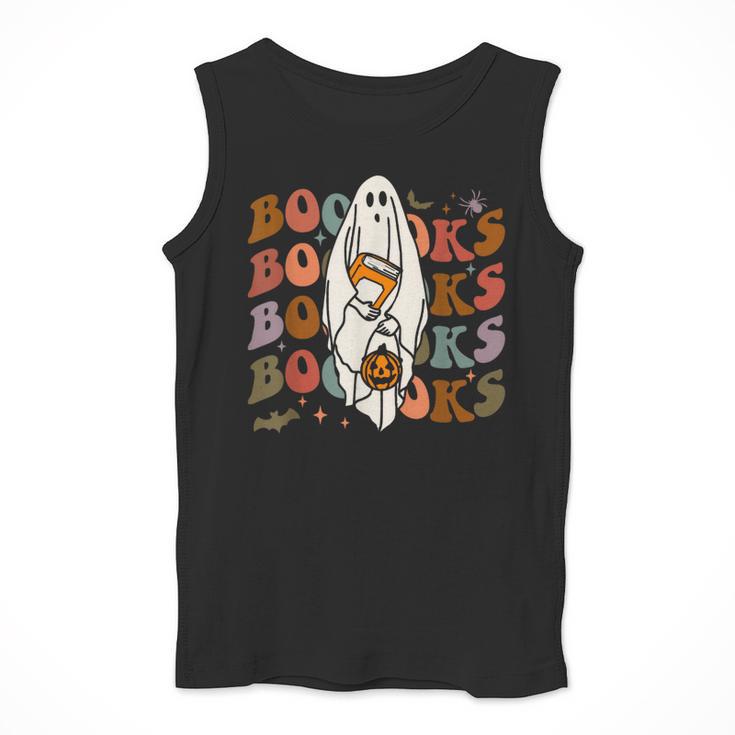 Booooks Ghost Halloween Groovy Vintage Teacher Book Reading Men Tank Top, Groovy Teacher Gifts, funny design Booooks Ghost Halloween Groovy Vintage Teacher Book Reading Men Tank Top, Groovy Teacher Gifts, funny design