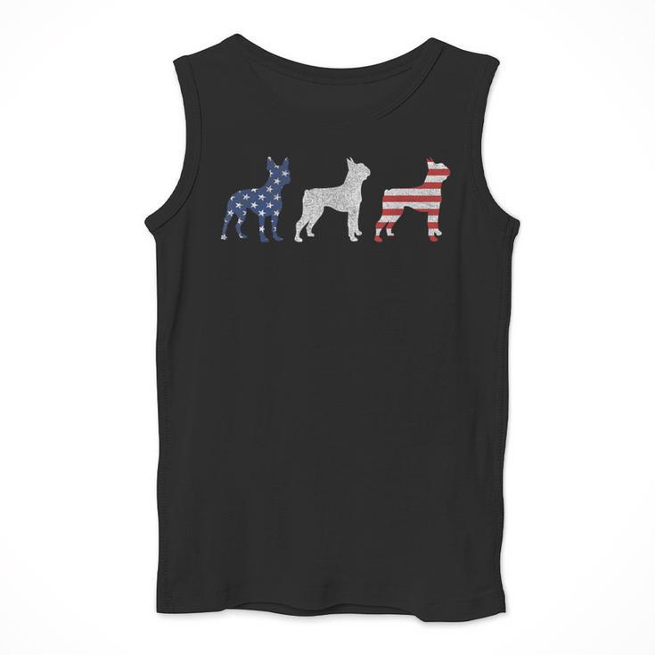 Boston Terrier 4th Of July Dog Patriotic USA Flag Man Woman Men Tank Top, Patriotic Boston Terrier Gifts, Boston Terrier 4th Of July Gifts, funny design