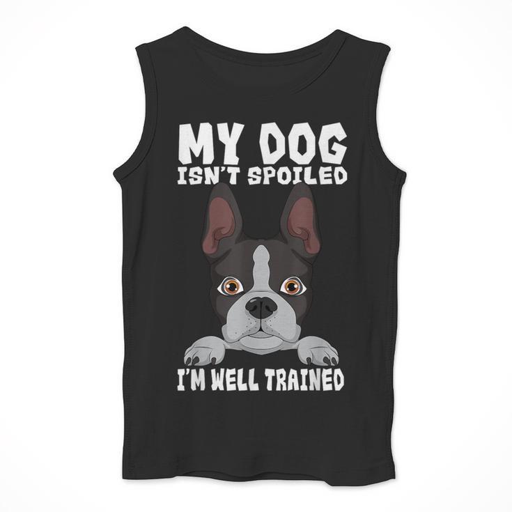 Boston Terrier American Gentleman Dog Lover I'm Well Trained Men Tank Top, American Boston Terrier Gifts, funny design