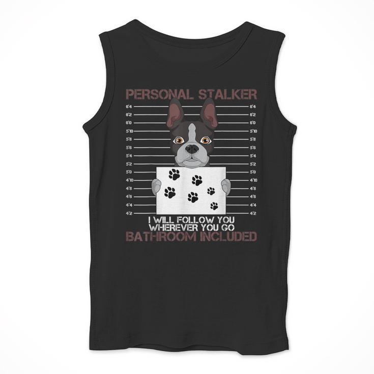 Boston Terrier American Gentleman Personal Stalker Dog Lover Men Tank Top, American Boston Terrier Gifts, funny design