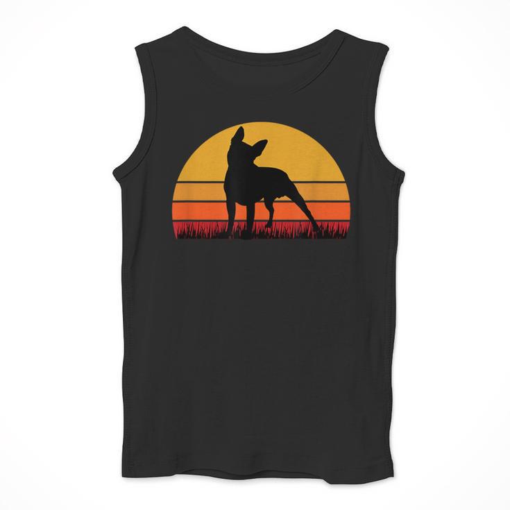 Boston Terrier Bostie Sunset Retro Dog Pet Mom Dad Men Tank Top, Mom Gifts, Boston Terrier Dad Gifts, Boston Terrier Mom Gifts, funny design