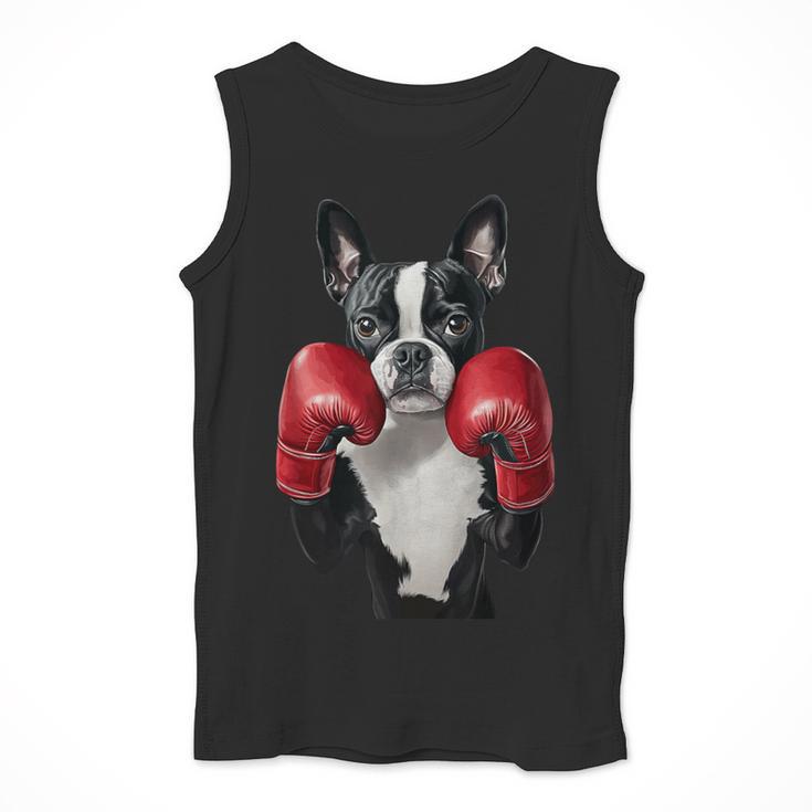 Boston Terrier Boxing Men Tank Top, funny design