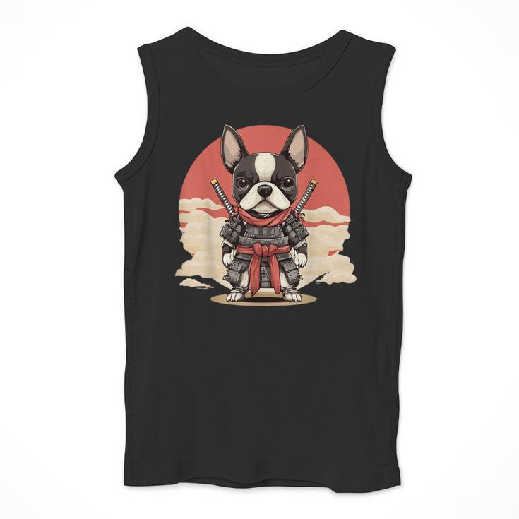 Boston Terrier Dog Japanese Style Samurai Dogs Men Tank Top, funny design