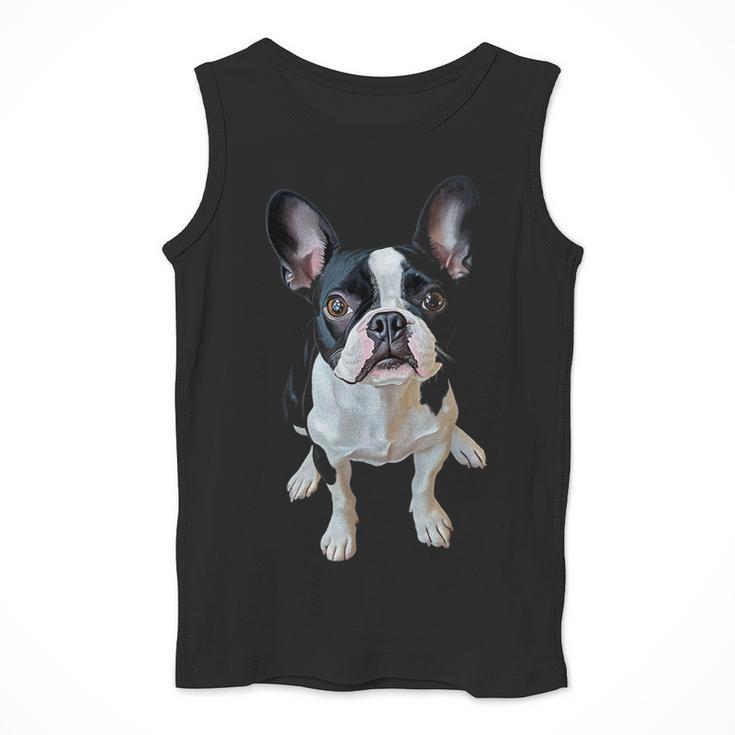 Boston Terrier Dog Motif Pet Art Boston Terrier Men Women Kids Men Tank Top, funny design