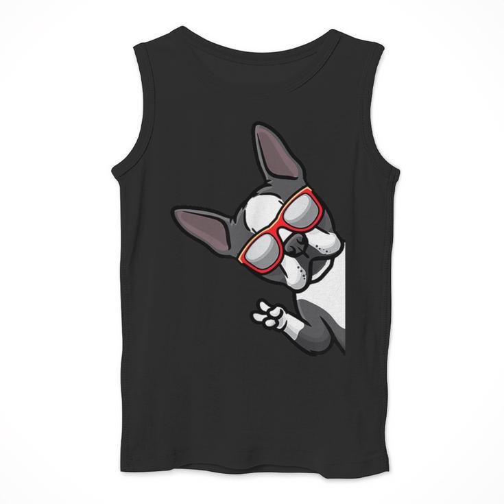 Boston Terrier Dog From Side Boston Bull Men Tank Top, funny design