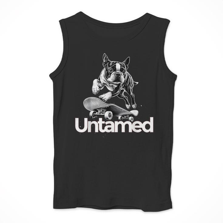 Boston Terrier Dog Untamed For Men Women Men Tank Top, funny design