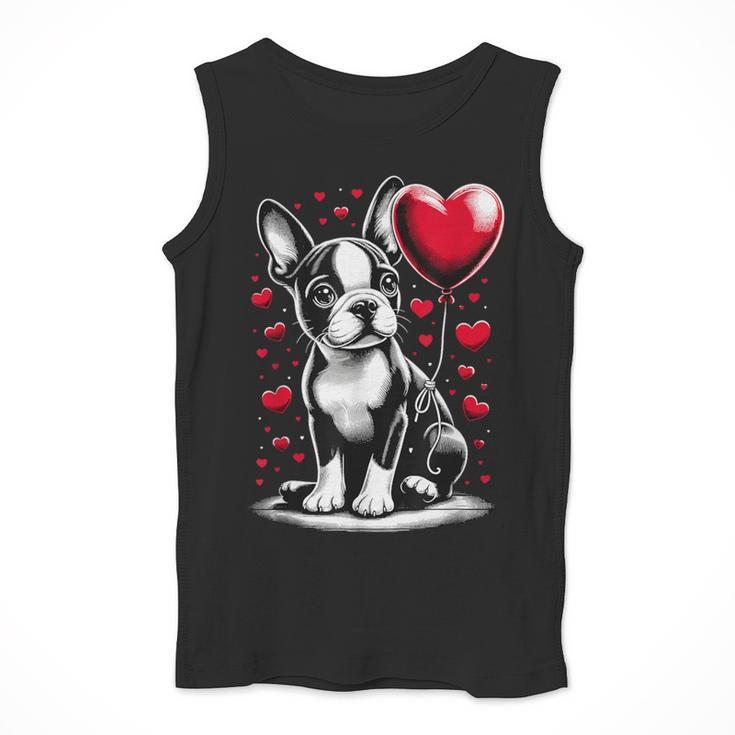 Boston Terrier Dog Valentine's Day Dog Owner Men Tank Top, funny design