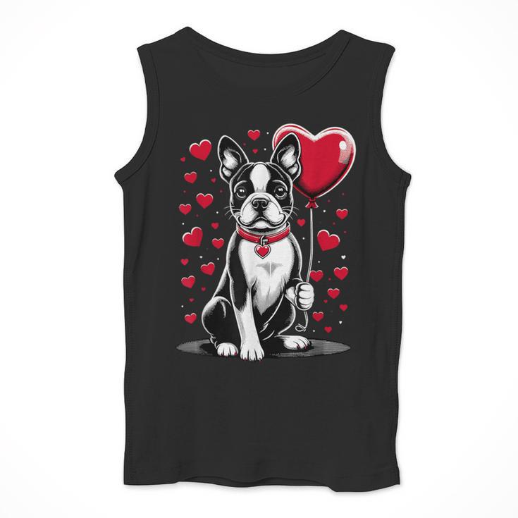 Boston Terrier Dog Valentine's Day Dog Owner Valentine Men Tank Top, funny design