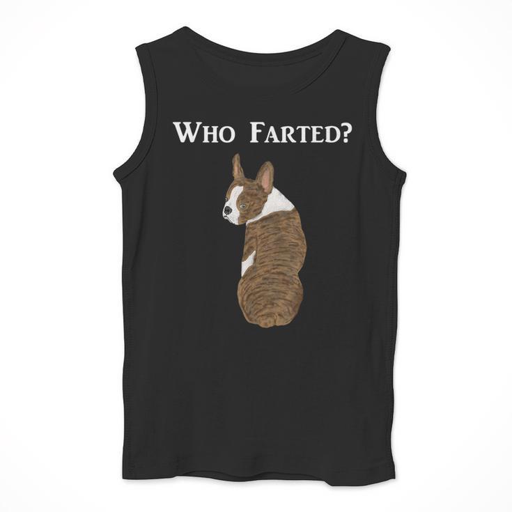 Boston Terrier Who Farted Men Tank Top, funny design