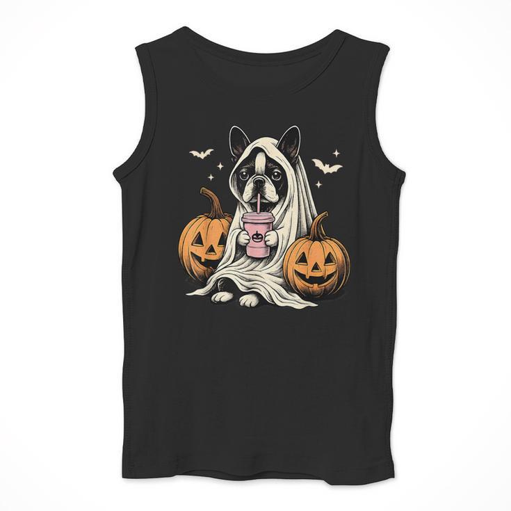 Boston Terrier Ghost Boo Halloween Costume Spooky Season Men Tank Top, Boston Terrier Ghost Gifts, Boston Terrier Halloween Gifts, funny design