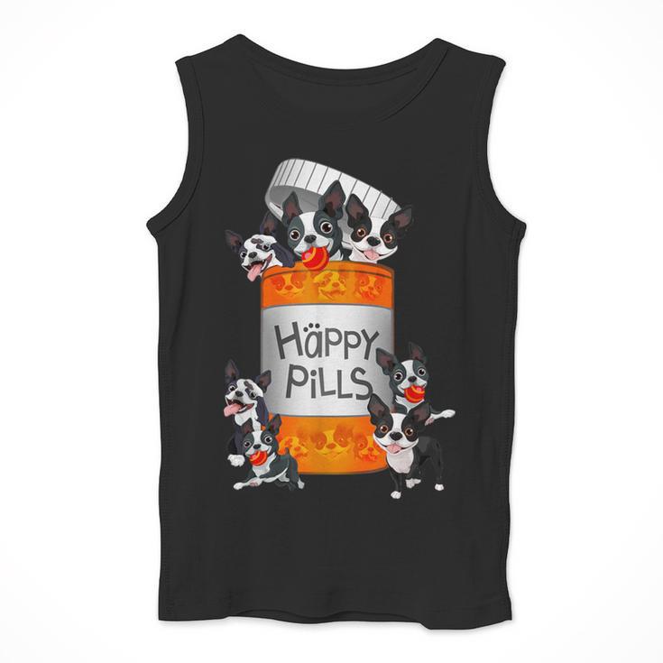 Boston Terrier Happy Pills T-Shirt Men Tank Top, funny design