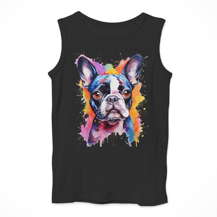 Boston Terrier Lover Pop Art Color Boston Terrier Dog For Men Women Girls Kids Men Tank Top, funny design