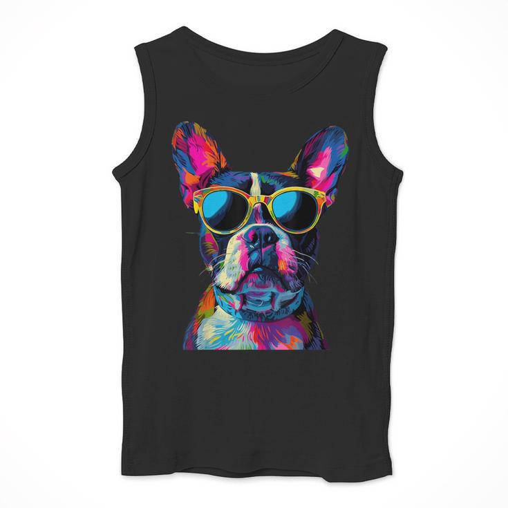 Boston Terrier Lovers Pop Art Boston Terrier Men Tank Top, funny design