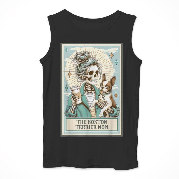 Boston Terrier Mom Skeleton Tarot Card Witch Vibes Dog Mom Men Tank Top, Mom Gifts, Boston Terrier Tarot Gifts, Boston Terrier Mom Gifts, funny design