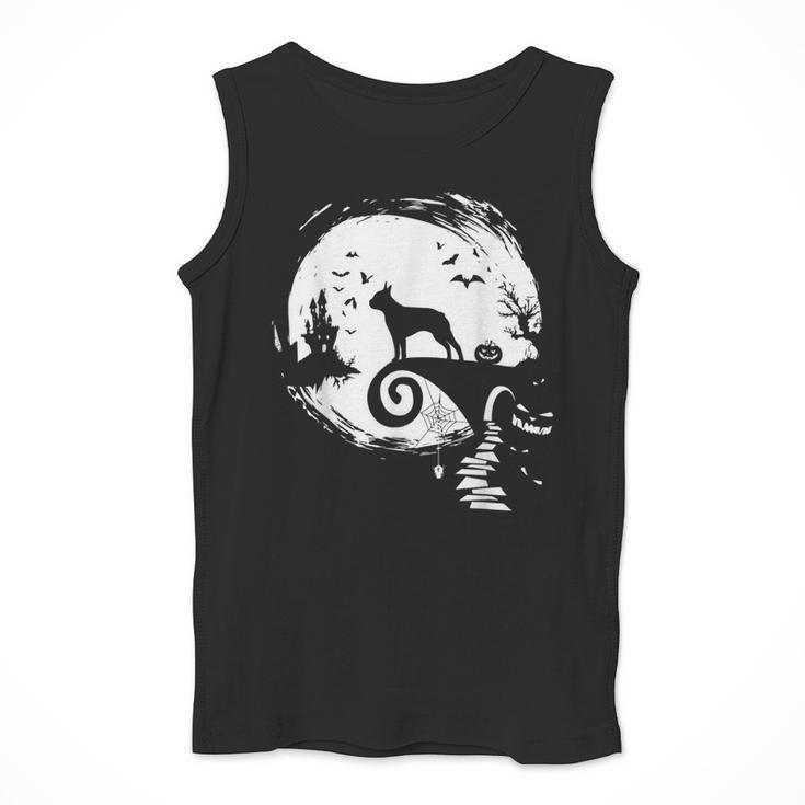 Boston Terrier And Moon Halloween Costume Dog Lover Men Tank Top, Boston Terrier Halloween Gifts, funny design