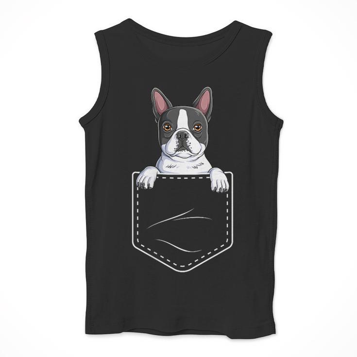 Boston Terrier In The Pocket Cute Boston Terrier Dog Lovers For Men Women Girls Kids Men Tank Top, funny design