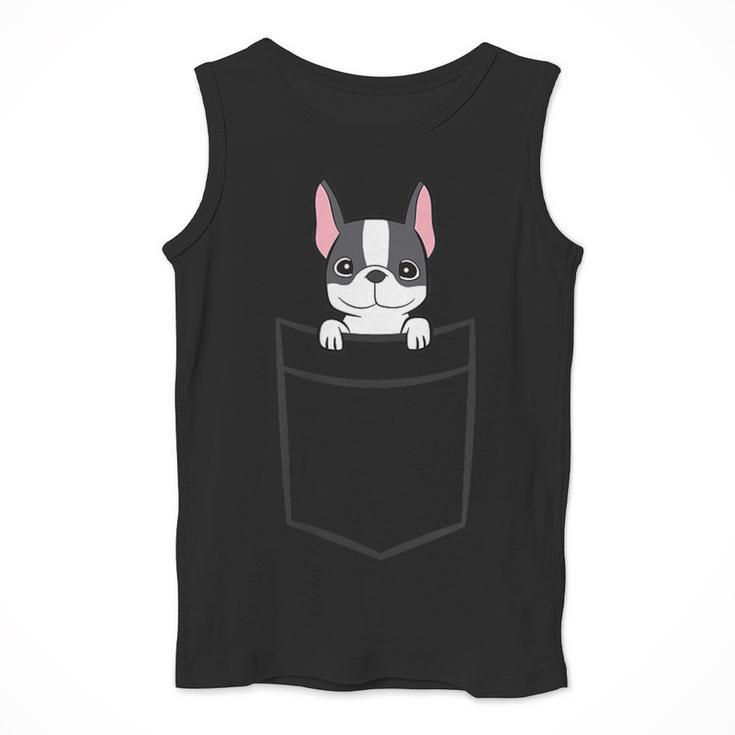 Boston Terrier In The Pocket Cute Boston Terrier Dog For Men Women Girls Kids Men Tank Top, funny design