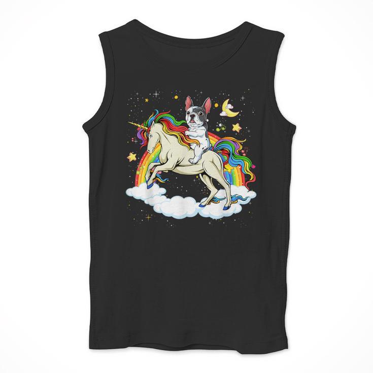 Boston Terrier Riding Unicorn Boys Girls Kids Rainbow Men Tank Top, Boston Terrier Riding Gifts, funny design