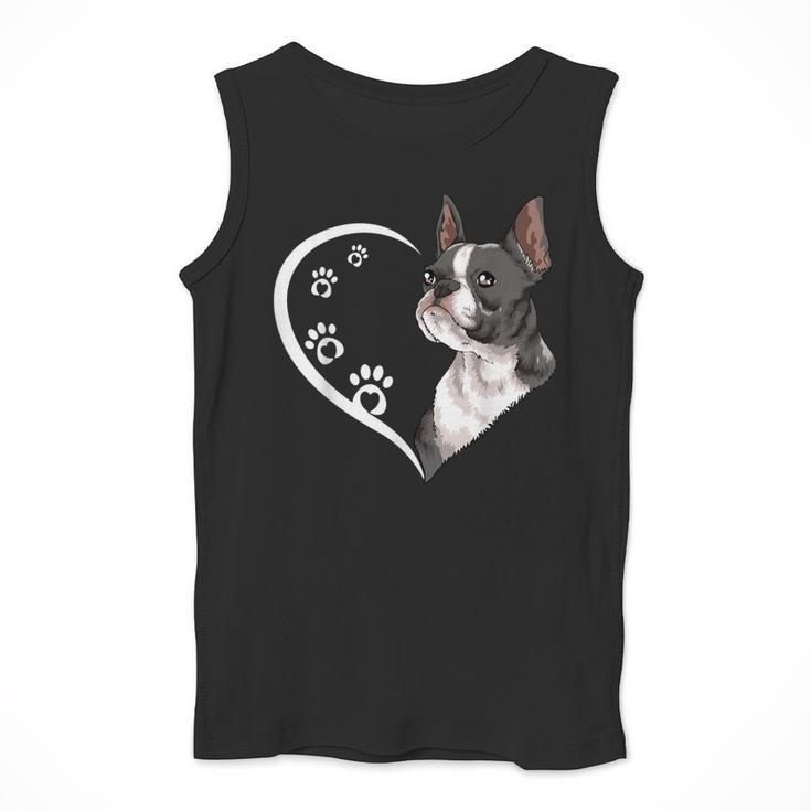 Boston Terrier Shirts For Women Girls Kids Heart Cute Men Tank Top, funny design