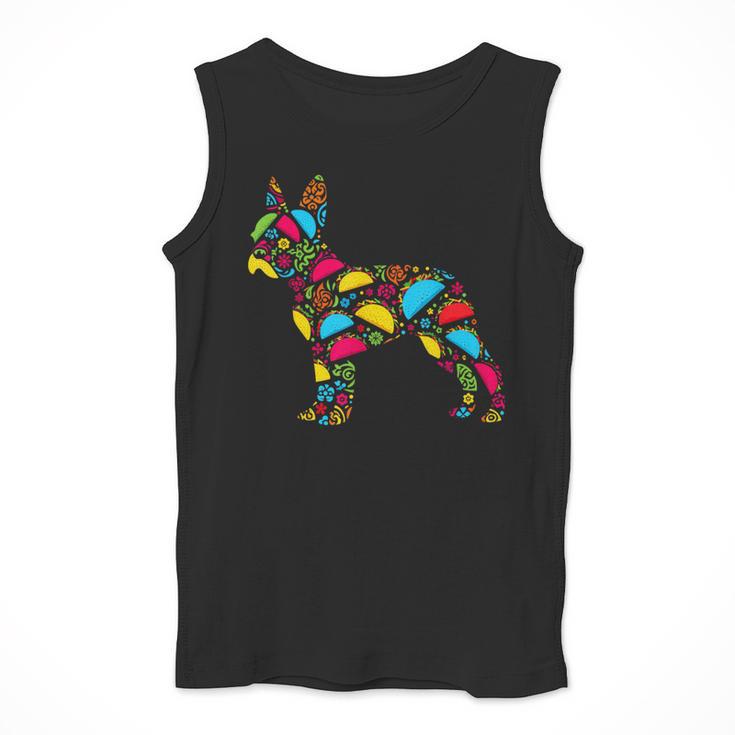 Boston Terrier Tacos Mexican Cinco De Mayo Taco Men Tank Top, funny design