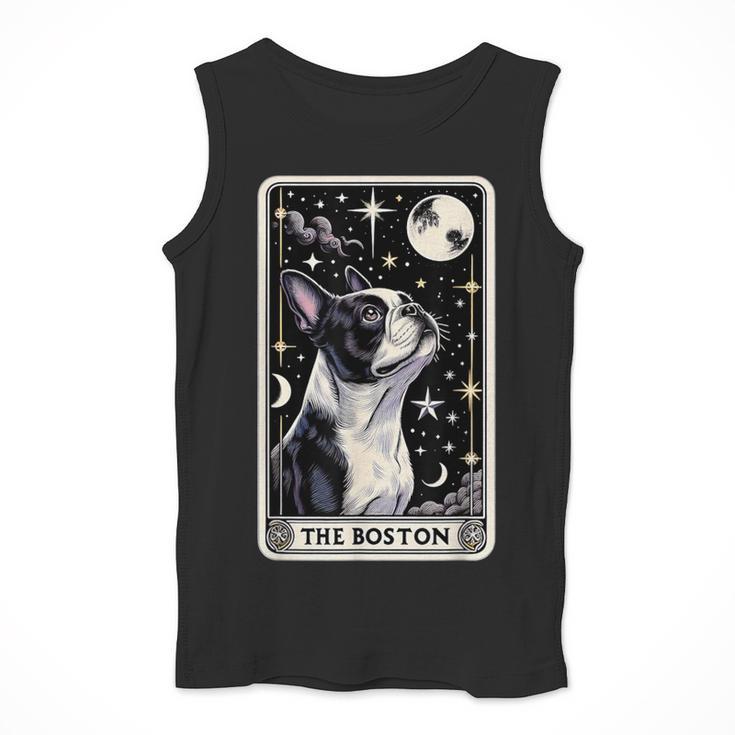 Boston Terrier Tarot Card Star With The Moon Men Women Kids Men Tank Top, Boston Terrier Tarot Gifts, funny design