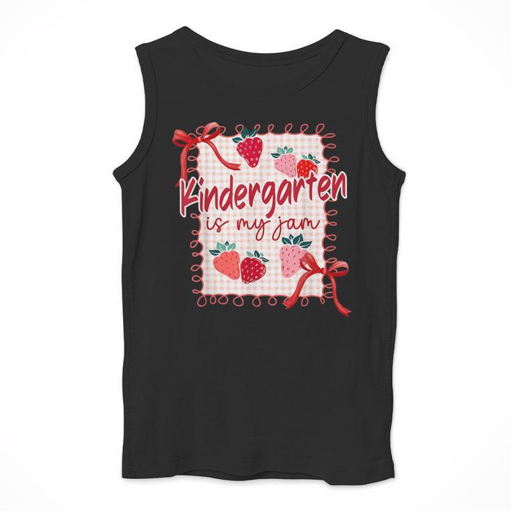 Bow Strawberry Kindergarten Is My Jam Teacher Kinder Team Men Tank Top, funny design Bow Strawberry Kindergarten Is My Jam Teacher Kinder Team Men Tank Top, funny design