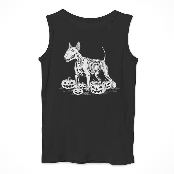 Bull Terrier Skeleton Birthday Halloween Kids Men Tank Top, funny design