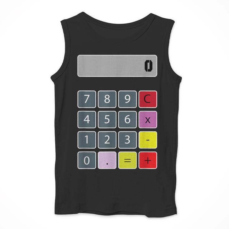 Calculator Math Teacher Halloween Costumes Women Men Adults Men Tank Top, funny design