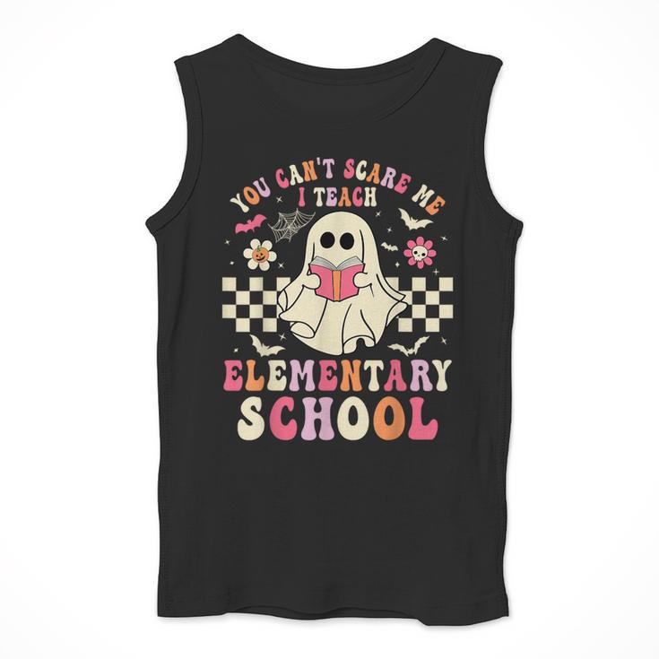 You Can't Scare Me I Teach Elementary School Teacher Spooky Men Tank Top, funny design
