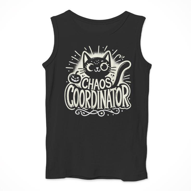 Cat Chaos Coordinator For Women Mom Halloween Teacher Men Tank Top, funny design