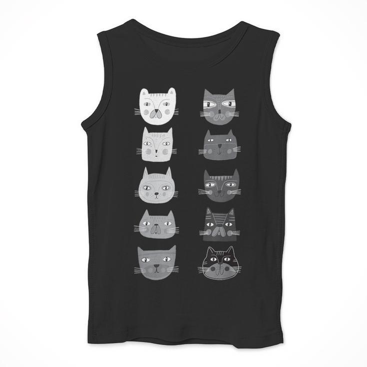 Cat Themed Artist Value Scale Educational Art Teacher Men Tank Top, funny design Cat Themed Artist Value Scale Educational Art Teacher Men Tank Top, funny design